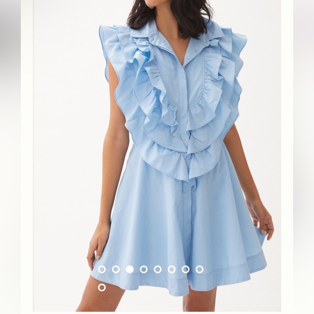 Maeve Ruffled Button-Front Mini Dress Size 4
